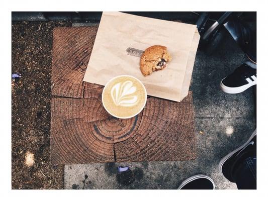 cappuccino on a cloudy day in Los Angeles