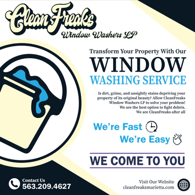 Say goodbye to smudges and streaks with CleanFreaks Window Washing LP!