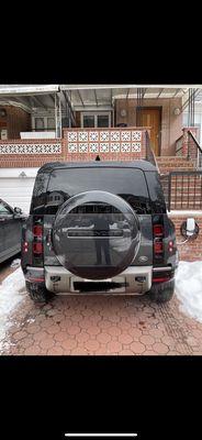 Painted PVC spare tire cover.