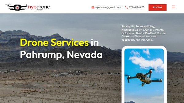 Website we designed for Nye Drone Services. (www.nyedrone.com)