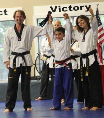 A great champion!!!!!  Congratulations on achieving your black belt!