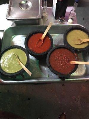 Great selection of hot salsas!