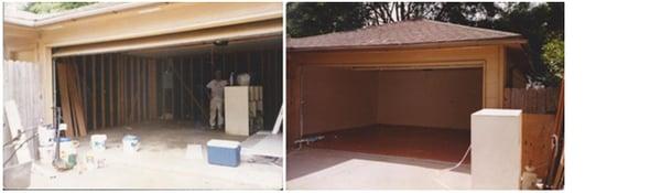 Garage with H&C silicone based cement stain on floor