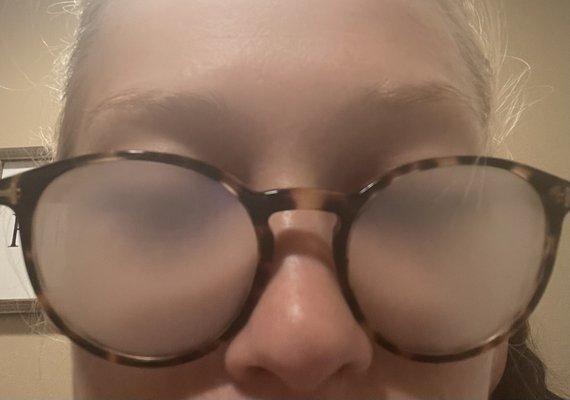 Fogged glasses from dryer room