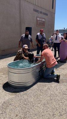 A Father Baptized his Daughter