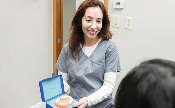 Dr. Gaitsgory with patient at Framingham Premier Dental