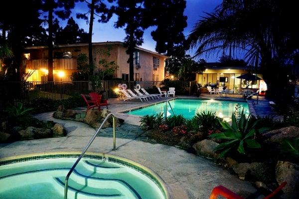 Relaxing pool and spa area