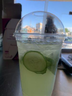 Mint and cucumber lemonade