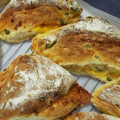 Spicy jalapeno cheddar bread.