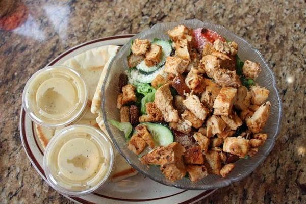 Small Caesar Salad, with Grilled Chicken Breast & Pita