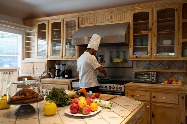 Professional chef will prepare delicious meals based on culinary/dietary needs