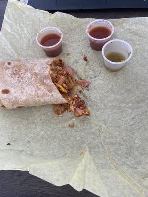 Crazy breakfast burrito