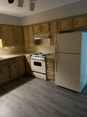 Kitchen of an apartment in downtown Morganton.