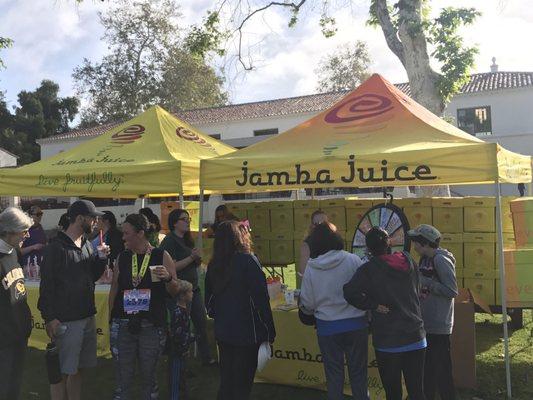 Free Jamba Juice for the runners.