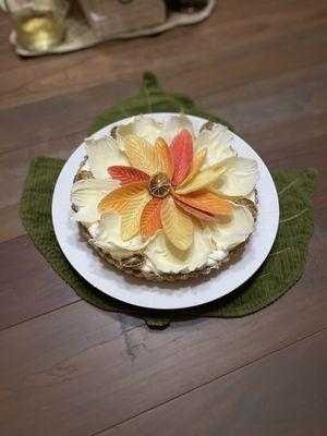 Gorgeous Key Lime tart for Thanksgiving.