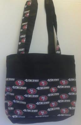 Large tote bag with San Francisco 49ers pattern