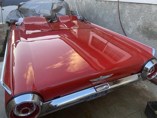 1963 T Bird paint repair