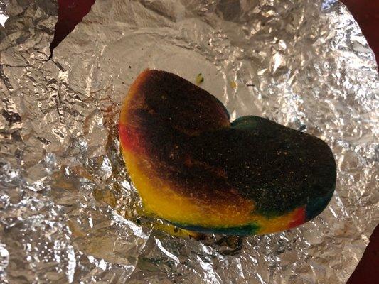 Rainbow butter bagel