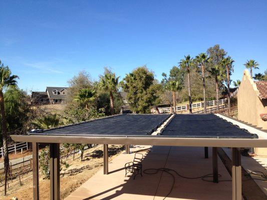 Pool Solar on shade structure