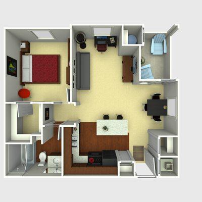 Inspire 1 bedroom 1 bath 790 sq.ft.