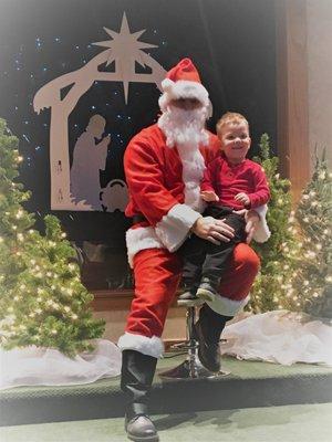 Pastor Gary plays Santa at the daycare!