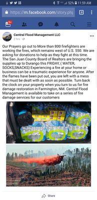 Emergency Management isn't even accepting donations for firefighters at this time. All you care about is lining your own pockets!