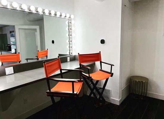 Hair and makeup room