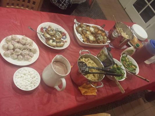 The dinner my group made for the families :)