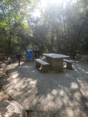 A fine picnic table for a fine picnic.