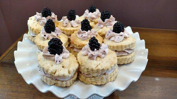 Sweet Cream Scones with Blackberry whip