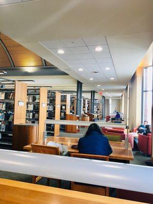 Plenty of work/study area on the 2nd floor (north end)