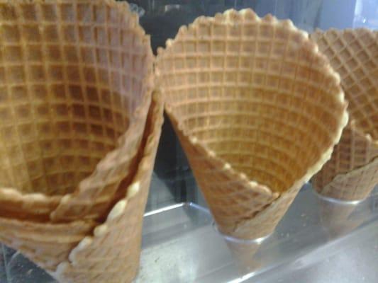 Homemade waffle cones - fresh daily!