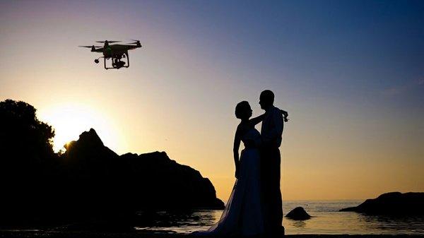 Aerial drone wedding video in McKinney Tx