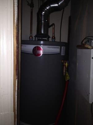 Water heater installed