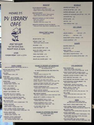 Full menu