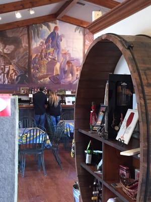 Tasting room mural by Bryan Haynes, local artist.