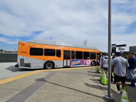 The free shuttle to Dodger Stadium