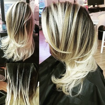 High contrast balayage by Sondra