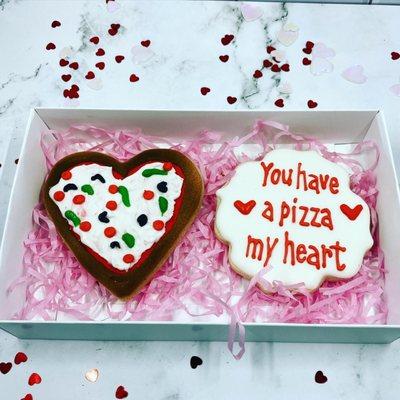 Valentine Pizza My Heart Cookie Set.