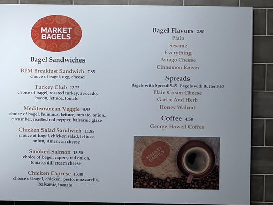 The menu