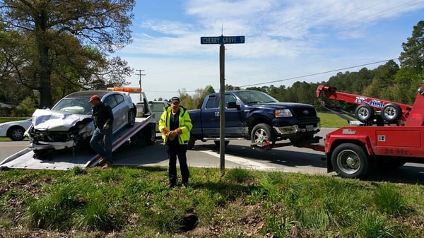 Second generation Wesley Brown  out on tow call helping local police.