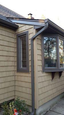 Cedar impression siding.