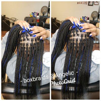 Boxbraids neatly braided by Angelic beauty