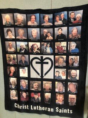 Memory quilt of past members