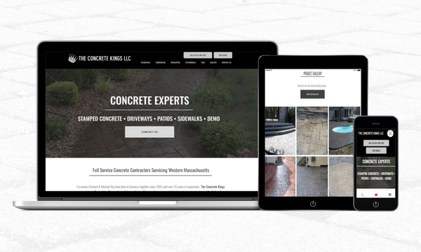 The Concrete Kings web design by The Stack Group