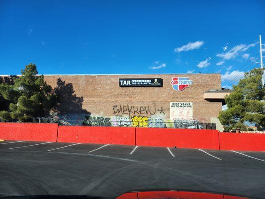 TAR sign on South of building