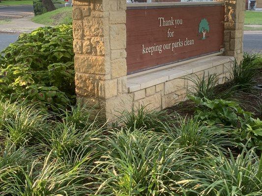 Rattan creek park sign