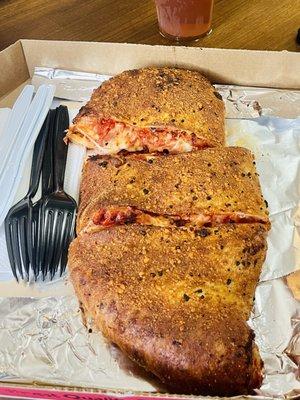 Pepperoni and Ham Stromboli