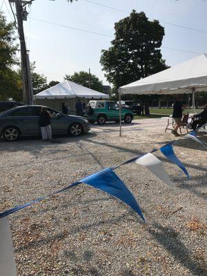 Drive through Greek Festival.  Makin' due in the age of the virus.