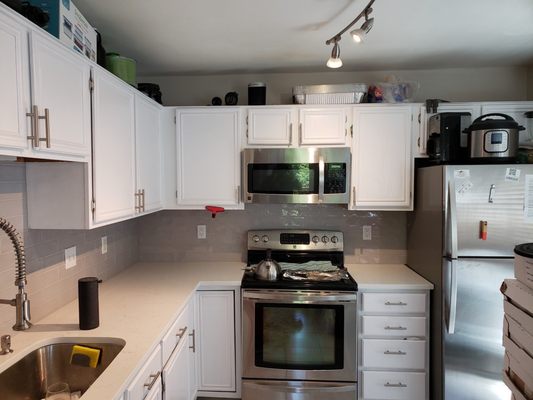 Finished project after backsplash was installed